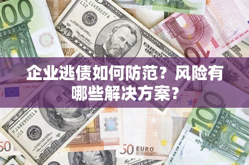 济南企业逃债如何防范？风险有哪些解决方案？