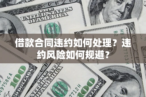 济南借款合同违约如何处理？违约风险如何规避？