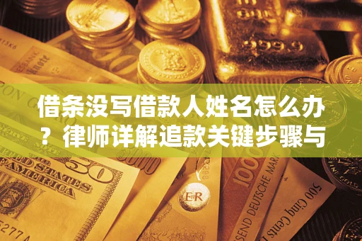 济南借条没写借款人姓名怎么办？律师详解追款关键步骤与证据链构建