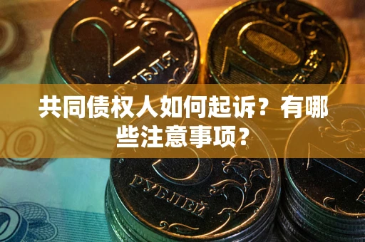 济南共同债权人如何起诉？有哪些注意事项？