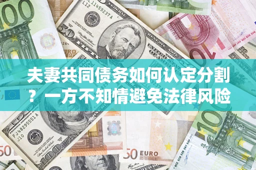 济南夫妻共同债务如何认定分割？一方不知情避免法律风险必看！